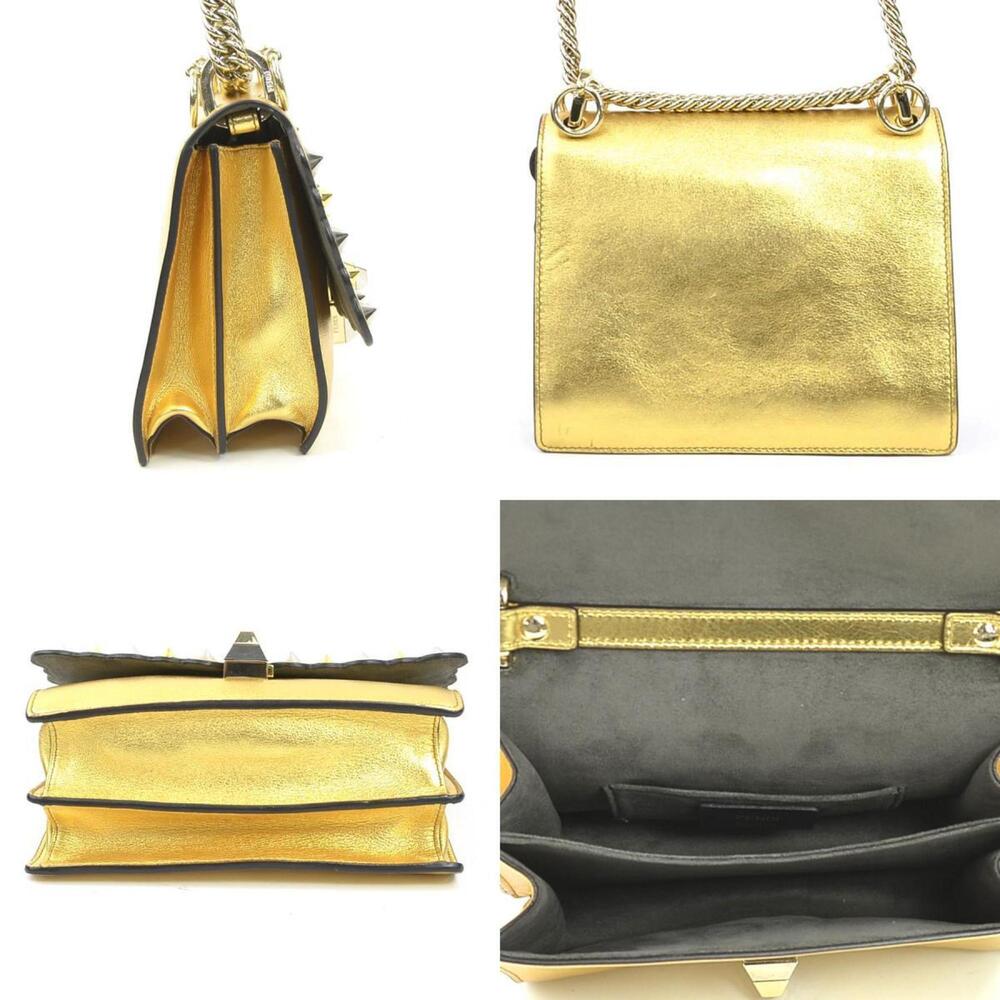 FENDI Gold Leather Shoulder Bag - Picture 2 of 5
